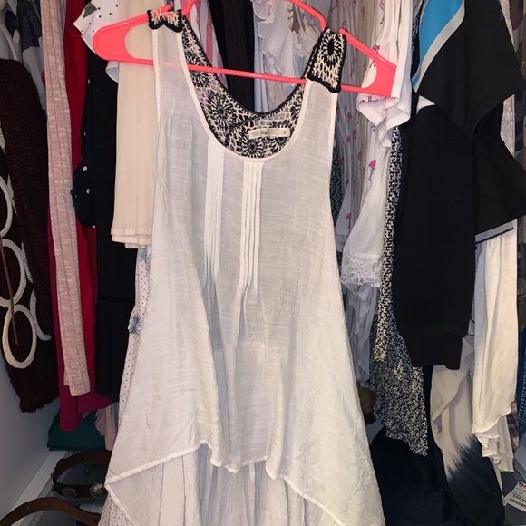 White crocheted linen tank - Picture 4 of 4